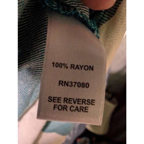 Cato Green and White Plaid Button Up Tunic/Dress Women's Small - Picture 5 of 6